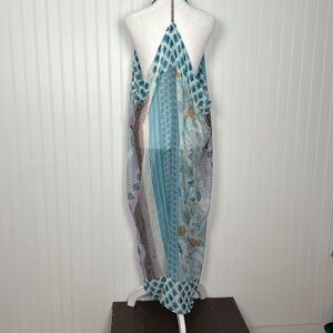 Bella Moda Printed Tunic Scarf Dress Swim Coverup